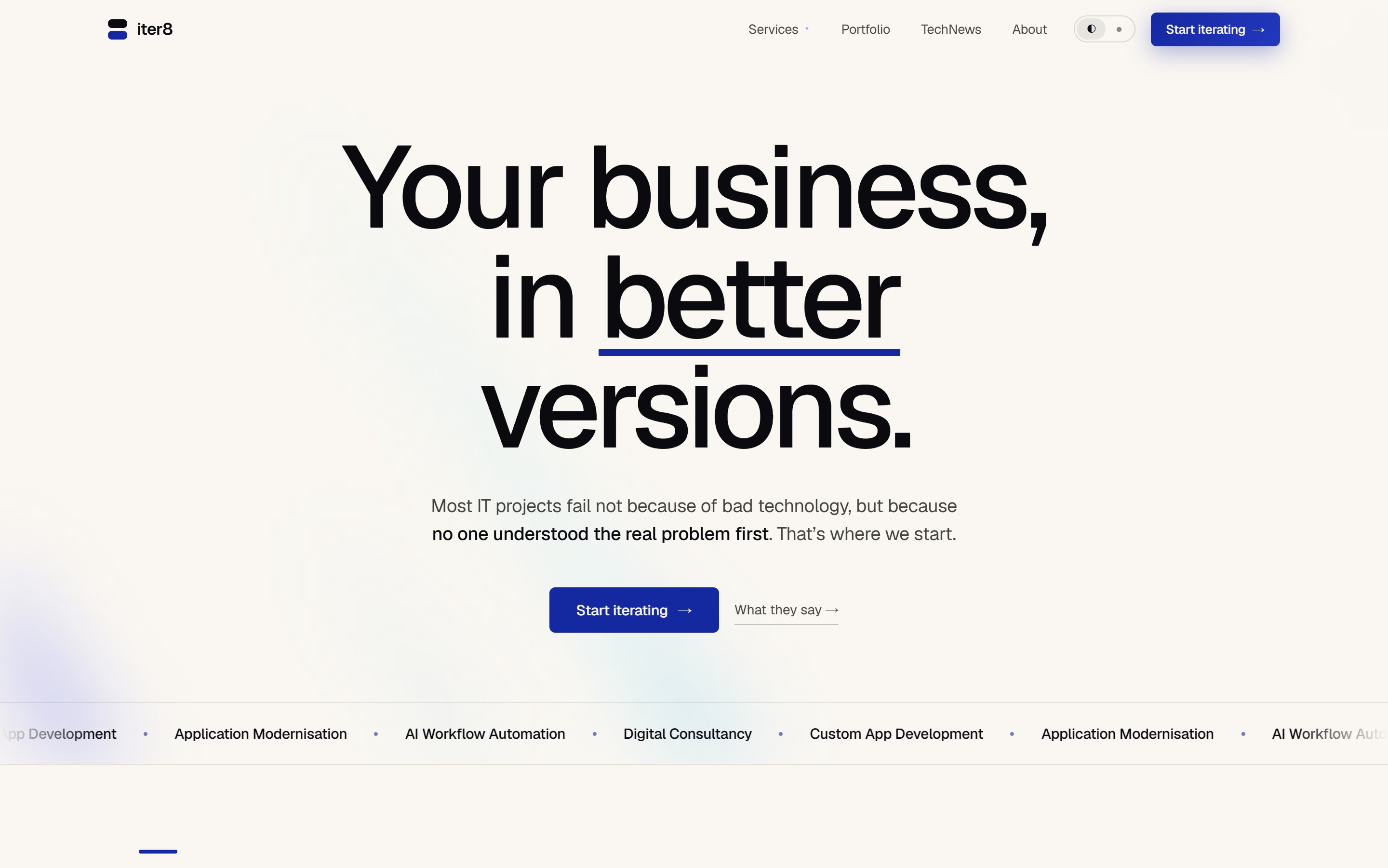 iter8 in light theme